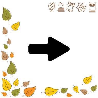 düz simgesini sağ ok