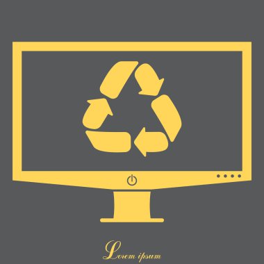 geri dönüşüm işareti simgesi