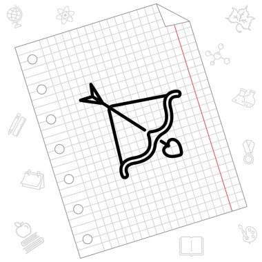 aşk tanrısı ok düz simgesi