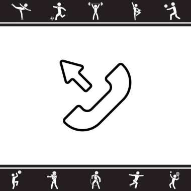  Giden arama Web simgesi