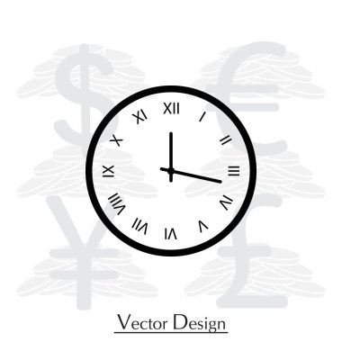 Romen rakamları ile saat simgesi