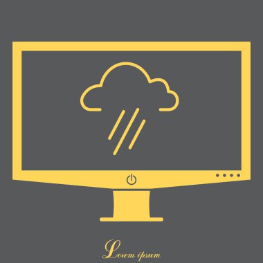 bulut ve yağmur simgesi