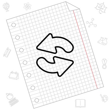 dairesel oklar düz simgesi