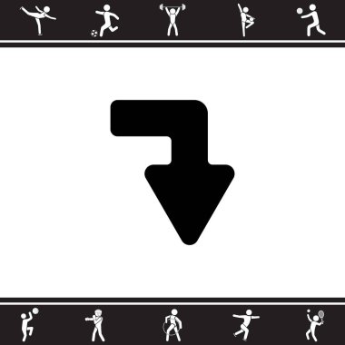 Değil düz simgesi aşağı ok