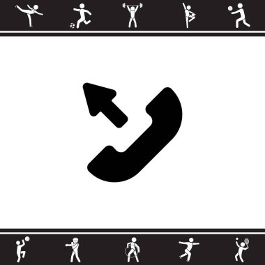  Giden arama Web simgesi