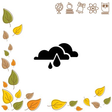 Web simgesi. Yağmur bulutları