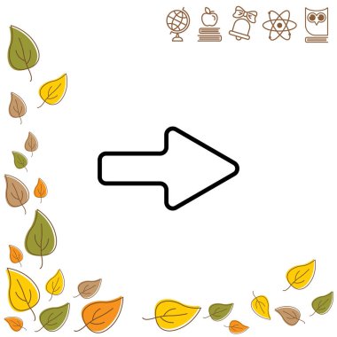 düz simgesini sağ ok