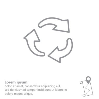 döndürme oklarını daire web simgesi