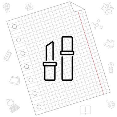 Ruj çizgisi simgesi