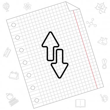 yukarı ve aşağı okları düz simgesi