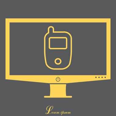 Telefon Düz Simgesi