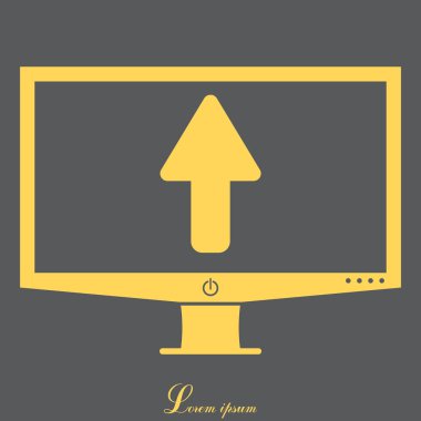 Düz simgesi yukarı yön ok