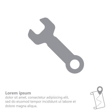 İngiliz anahtarı simgesini illüstrasyon