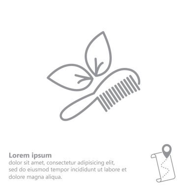 saç fırçası vektör simgesi