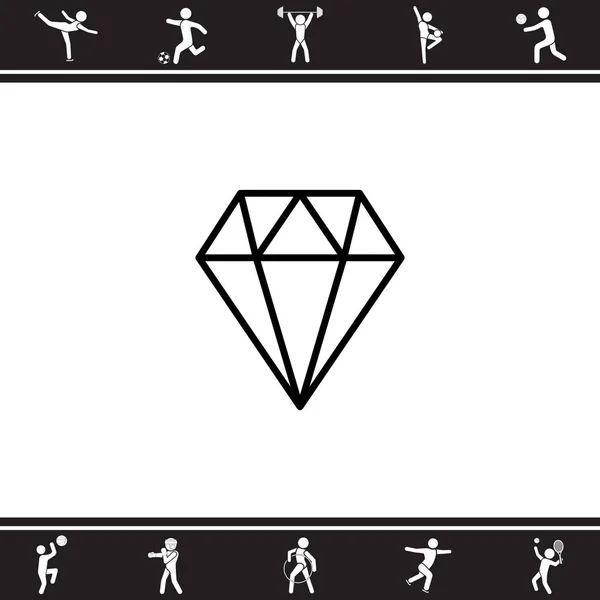 Icono web de diamante — Archivo Imágenes Vectoriales
