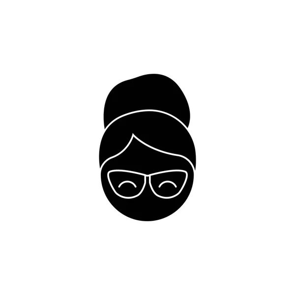 Grand-mère dans les lunettes icône — Image vectorielle
