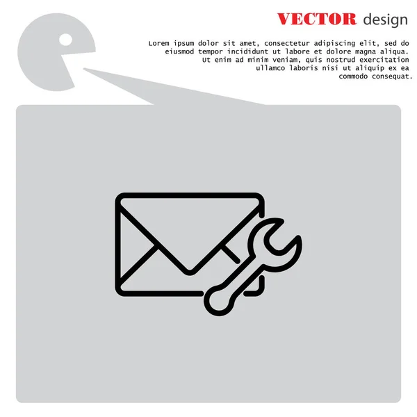 Pictogram van de boodschap van de envelop — Stockvector