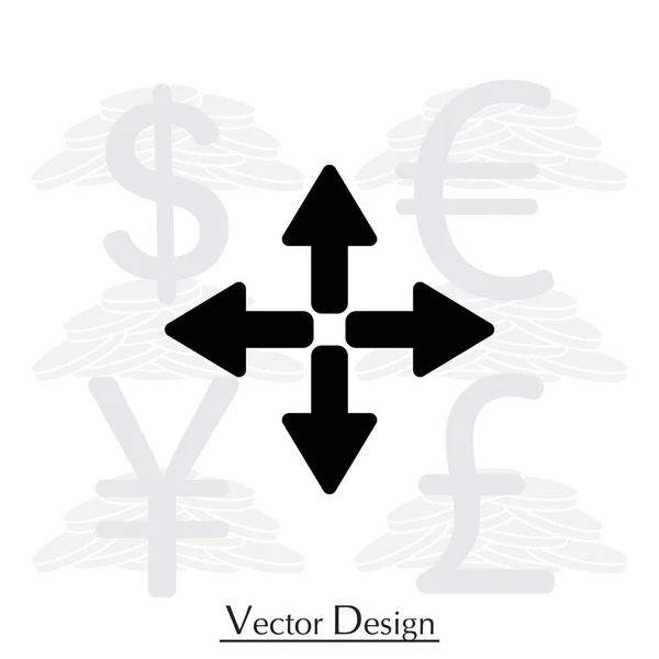 Pfeile flaches Symbol — Stockvektor