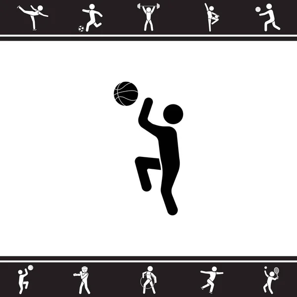 Sportman web pictogram — Stockvector