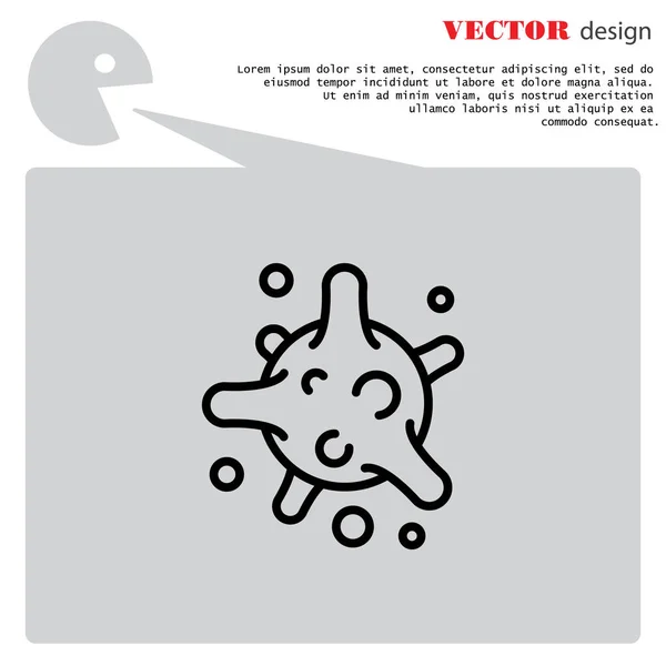 Bacterias, virus icono web — Vector de stock