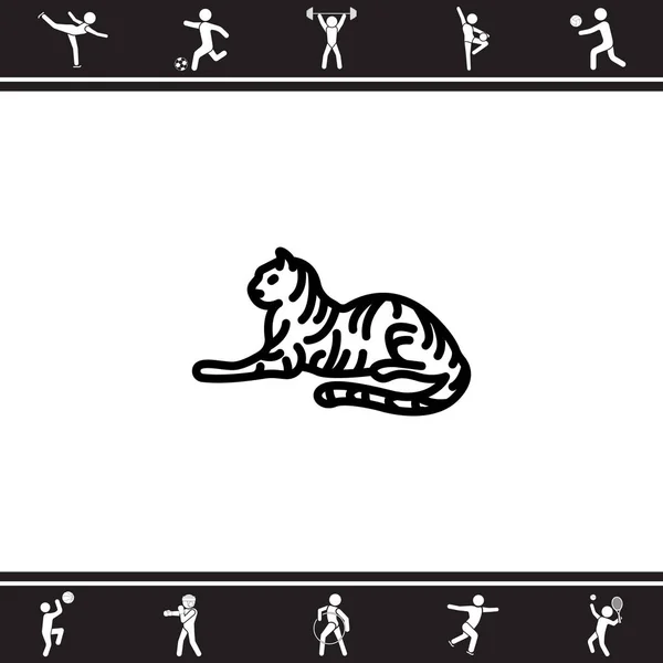 Tiger tkanina ikona — Wektor stockowy