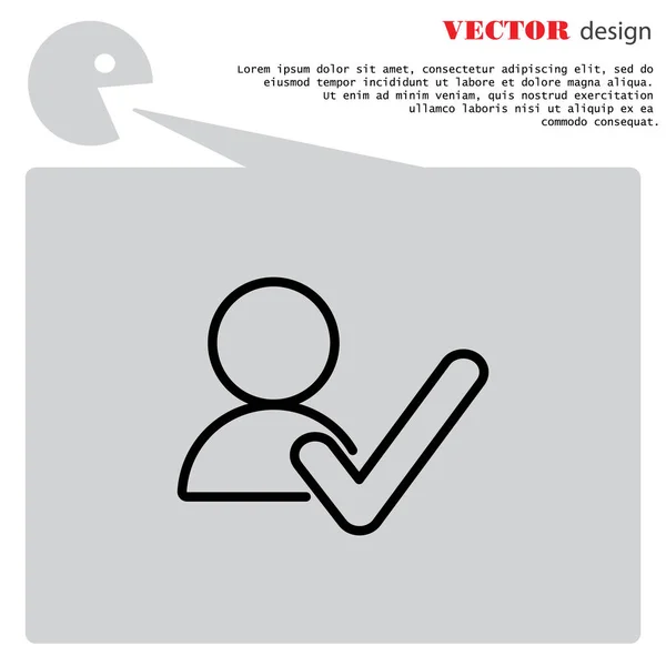 Añadido al icono contactos — Vector de stock