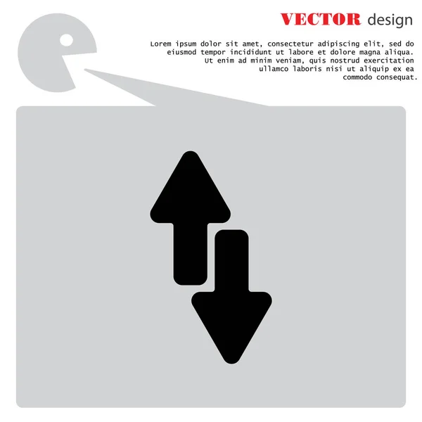 Haut et bas flèches icône plate — Image vectorielle