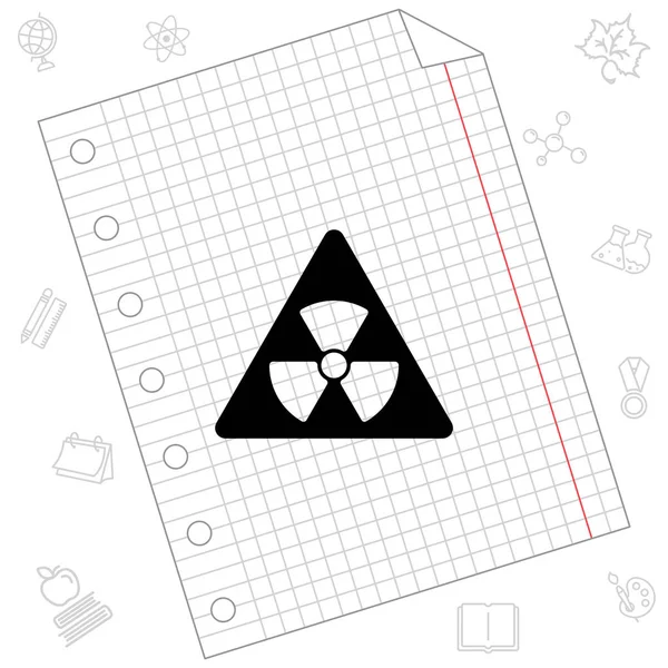 Radiation hazard web icon — Stock Vector