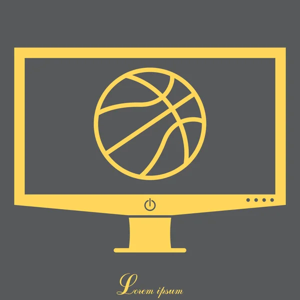 Ícone web de basquete — Vetor de Stock