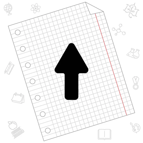 Düz simgesi yukarı yön ok