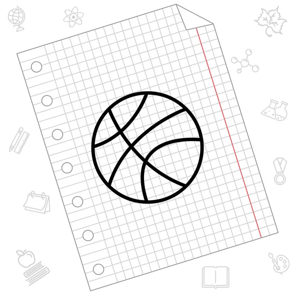 Basketbol web simgesi — Stok Vektör