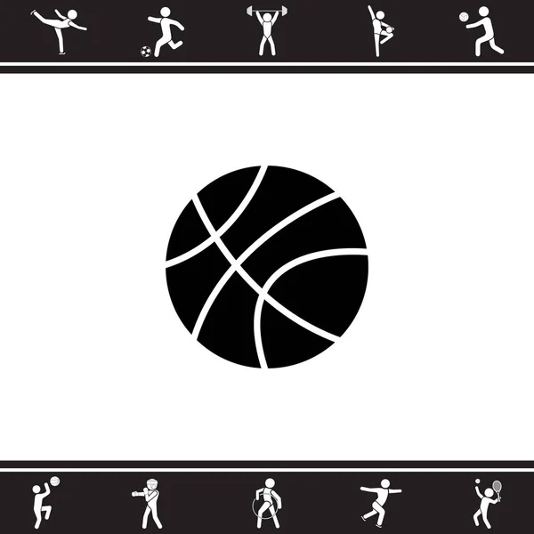 Icône web basket-ball — Image vectorielle