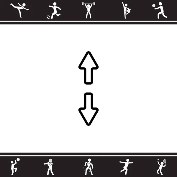 Upp och ner pilarna flat ikonen — Stock vektor