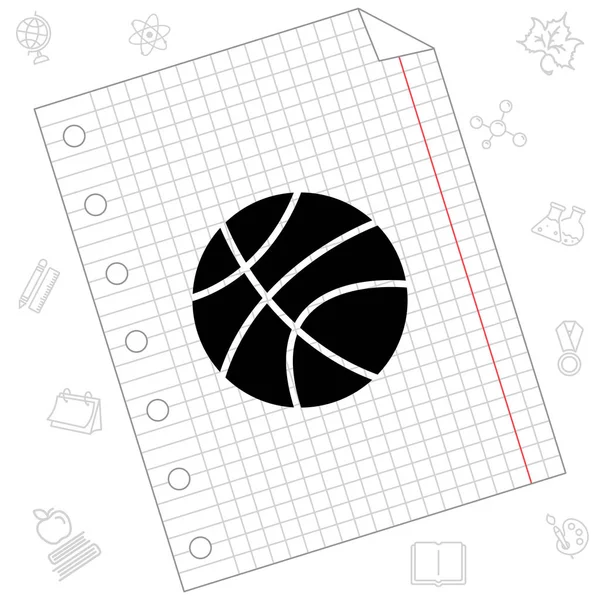 Баскетбольная икона — стоковый вектор
