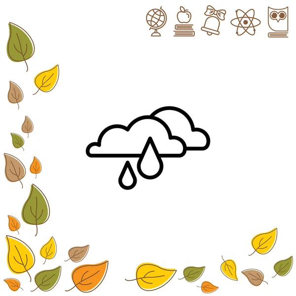 Web simgesi. Yağmur bulutları