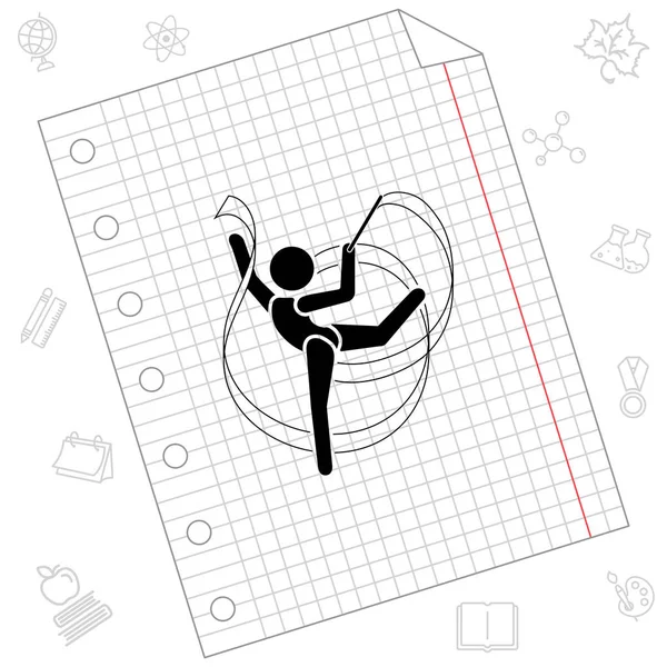 Icono web deportista — Vector de stock