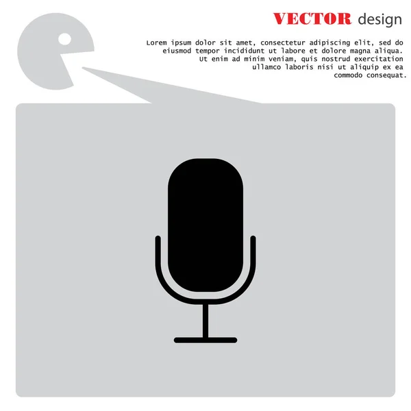 592Icône de ligne de microphone — Image vectorielle