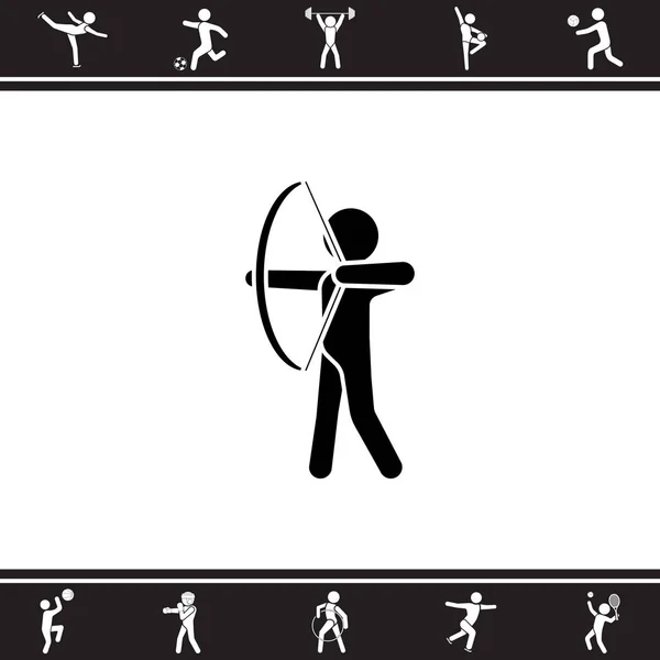 Sportman web pictogram — Stockvector