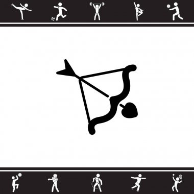 aşk tanrısı ok düz simgesi