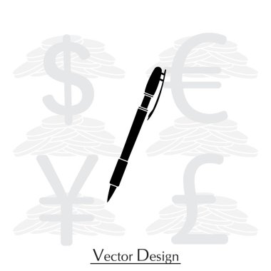 Tükenmez kalem satırı simgesi