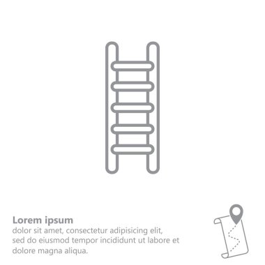 Merdiven düz simgesi