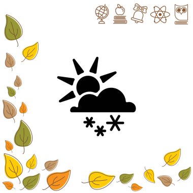 Güneş, bulutların ve kar