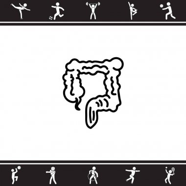 kalın bağırsak tıbbi simgesi