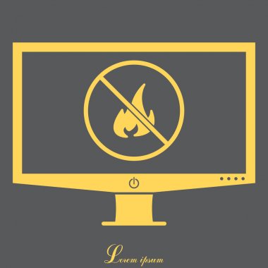 yok yangın işareti simgesi