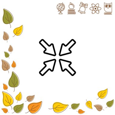 Üst üste gelen oklar düz simgesi