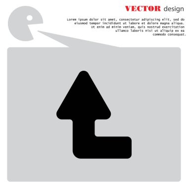 Sol yukarı ok düz simgesi