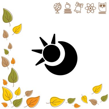 Web simgesi. Güneş ve ay