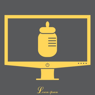 Bebek şişe web simgesi