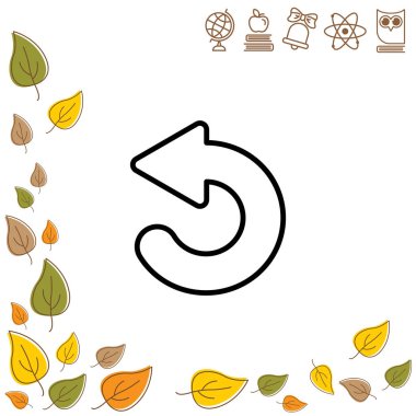 dairesel ok düz simgesi