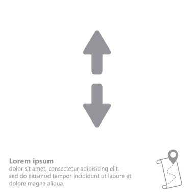 aşağı ve yukarı okları düz simgesi 